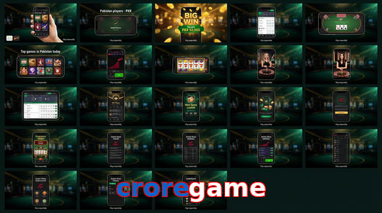 Main screen of Croregame bet page for PK players